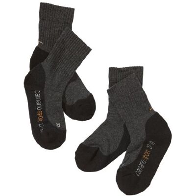 Camano Barn 2-pack sportstrumpor med förstärkt häl och spets, pojkar och flickor, strumpor, Svart (svart + antracit 05), 27-30 Camano Barn 2-pack sportstrumpor med förstärkt häl och spets, pojkar och flickor, strumpor, Svart (svart + antracit 05), 27-30