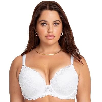 Smart & Sexy Maximal klyvning bygel push-up BH, vit, 34 B Smart & Sexy Maximal klyvning bygel push-up BH, vit, 34 B