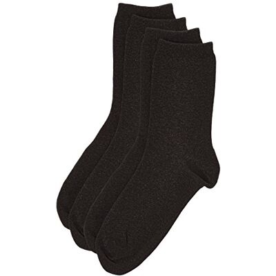 Dim Algodón ankelstrumpor för kvinnor (förpackning med 2), Svart (svart/svart 127), en storlek Dim Algodón ankelstrumpor för kvinnor (förpackning med 2), Svart (svart/svart 127), en storlek