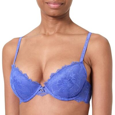 Giorgio Armani kvinna evig spets push-up BH avtagbara dynor blå 34, Lapis blommig, 34 / A Giorgio Armani kvinna evig spets push-up BH avtagbara dynor blå 34, Lapis blommig, 34 / A