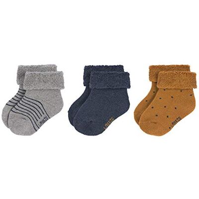 Lassig LÄSSIG Nyfödd Baby Strumpor GOTS 3 st. blandade blå, storlek: 12-14 Lassig LÄSSIG Nyfödd Baby Strumpor GOTS 3 st. blandade blå, storlek: 12-14