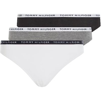 Tommy Hilfiger Dam Pack kalsonger, Brun (medium grå Htr/vit/svart), XS Tommy Hilfiger Dam Pack kalsonger, Brun (medium grå Htr/vit/svart), XS