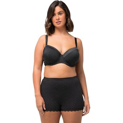 Ulla Popken Dam Wire-Bra, SoftCup, Satin BH, svart, 95B Ulla Popken Dam Wire-Bra, SoftCup, Satin BH, svart, 95B