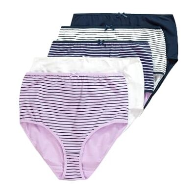 Ulla Popken Ulla popkar, kvinnor, stora storlekar, 5-pack, maxi-brev, ränder, svart, 46-48 Ulla Popken Ulla popkar, kvinnor, stora storlekar, 5-pack, maxi-brev, ränder, svart, 46-48