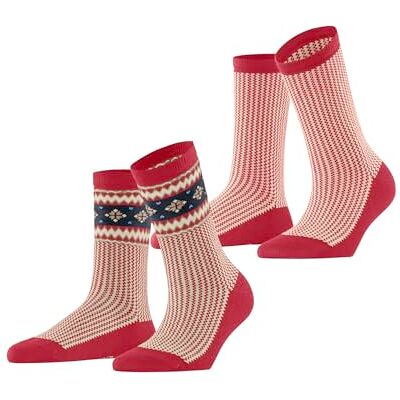 ESPRIT Damstrumpor Scandi 2-pack W SO bomull ull mönstrad 2 par, röd (röd blixt 8154), 39–42, Röd (Red Flash 8154), 39-42 EU ESPRIT Damstrumpor Scandi 2-pack W SO bomull ull mönstrad 2 par, röd (röd blixt 8154), 39–42, Röd (Red Flash 8154), 39-42 EU