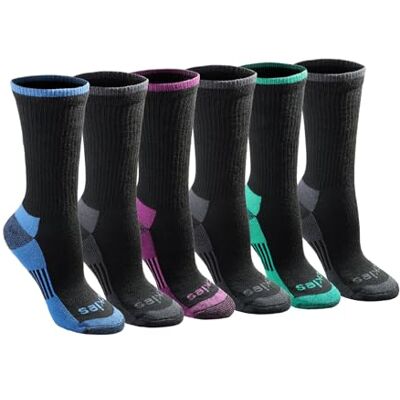 Dickies dam Dritech avancerad fuktabsorberande crew-strumpa (6/12 pack), svart blandade (6 par), X-Large, Svart blandad (6 par), X-Large Dickies dam Dritech avancerad fuktabsorberande crew-strumpa (6/12 pack), svart blandade (6 par), X-Large, Svart blandad (6 par), X-Large