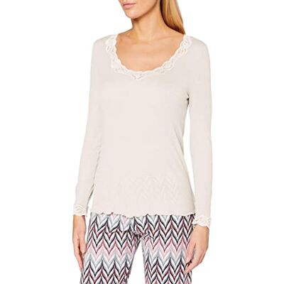 CALIDA dam Richesse Lace T-shirt, ljus elfenben, 40/42 SE CALIDA dam Richesse Lace T-shirt, ljus elfenben, 40/42 SE