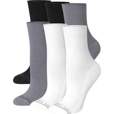 Hanes Damer Originals Supersoft Mid Crew halvvadderade 6 par strumpor, vit/överdådig trädgård, 37–42 EU (6-pack), Vit/överdådig trädgård, 37-42 EU Hanes Damer Originals Supersoft Mid Crew halvvadderade 6 par strumpor, vit/överdådig trädgård, 37–42 EU (6-pack), Vit/överdådig trädgård, 37-42 EU