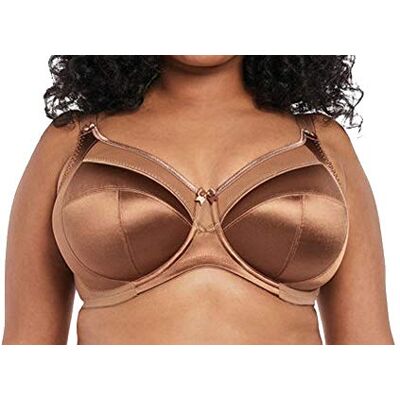 Goddess Keira randig bygel-bh heltäckande, genomskinlig, Kanel, 75G Goddess Keira randig bygel-bh heltäckande, genomskinlig, Kanel, 75G