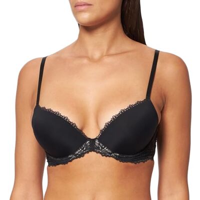 Calvin dam lyft Demi push-up BH med bygel, svart (svart), 80A Calvin dam lyft Demi push-up BH med bygel, svart (svart), 80A
