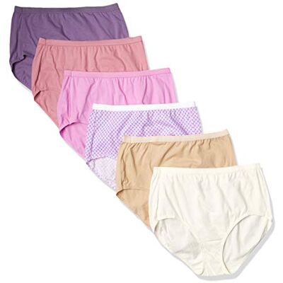 Hanes Just My Size Bomullstrosor med hög midja för kvinnor, 6-pack (färger kan variera), 9 Hanes Just My Size Bomullstrosor med hög midja för kvinnor, 6-pack (färger kan variera), 9