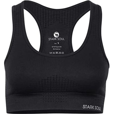 STARK SOUL Sport-BH – avtagbara kupor, medium stöd olika färger, storlekar XS, S, M, L och XL, svart, XL STARK SOUL Sport-BH – avtagbara kupor, medium stöd olika färger, storlekar XS, S, M, L och XL, svart, XL