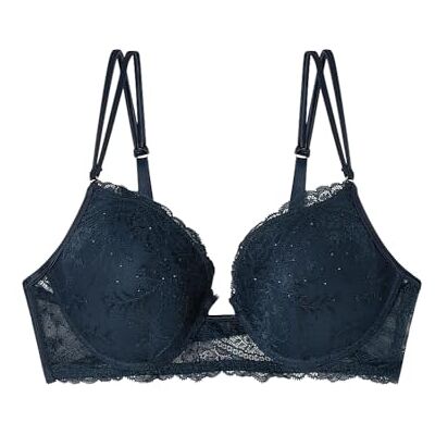 women'secret Push Up Xmas Sense Collection BH BH, blå, 95A för kvinnor women'secret Push Up Xmas Sense Collection BH BH, blå, 95A för kvinnor