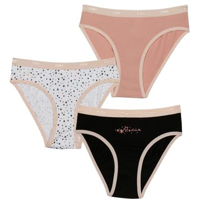 Dim Briefs Girl, Stjärnor/svart/rosa, 6 �r Dim Briefs Girl, Stjärnor/svart/rosa, 6 �r
