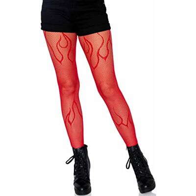 Leg Avenue Flame Net Tights, 1X-2X (röd), Röd, 1X-2X Leg Avenue Flame Net Tights, 1X-2X (röd), Röd, 1X-2X