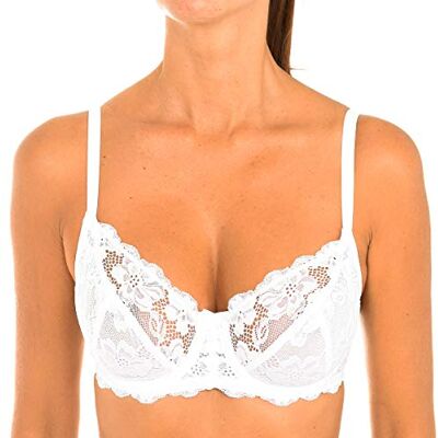 Playtex Kvinnors Essential Elegance helkupa bygel-bh utan bygel bh, Vit (blanc 000), 80D Playtex Kvinnors Essential Elegance helkupa bygel-bh utan bygel bh, Vit (blanc 000), 80D