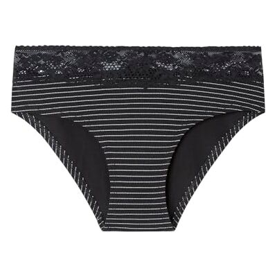 women'secret Wide Brief Second Round Cotton Gallon damtrosor, Standard svart, S women'secret Wide Brief Second Round Cotton Gallon damtrosor, Standard svart, S