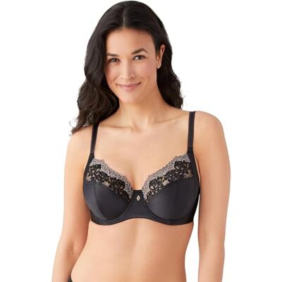 Wacoal Women's Side Note Full Figure Underwire Bra, Black, 38DDD Wacoal Women's Side Note Full Figure Underwire Bra, Black, 38DDD