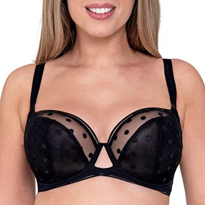 Curvy Kate Top Spot Balconette för kvinnor, Svart (svart svart), 65D Curvy Kate Top Spot Balconette för kvinnor, Svart (svart svart), 65D
