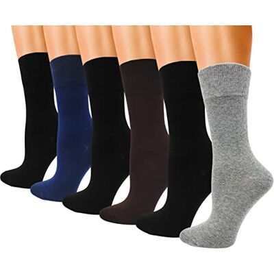 Winterlace Vinterspets Dam mjuka bambu Rayon viskos klänning strumpor, 6 par byxstrumpor premium tunna besättningsstrumpor storpack, Tilldelad #1, one size Winterlace Vinterspets Dam mjuka bambu Rayon viskos klänning strumpor, 6 par byxstrumpor premium tunna besättningsstrumpor storpack, Tilldelad #1, one size