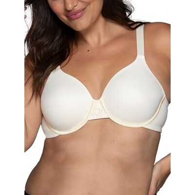 Vanity Fair Minimizer BH för kvinnor med ryggutjämning, minimerar bröstlinje upp till 3,8 cm, ej vadderade kupor upp till höjd, Bygel, elfenben, 90D Vanity Fair Minimizer BH för kvinnor med ryggutjämning, minimerar bröstlinje upp till 3,8 cm, ej vadderade kupor upp till höjd, Bygel, elfenben, 90D