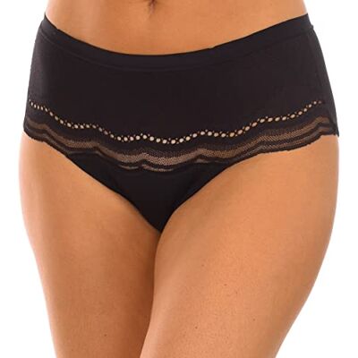 Playtex Slip Midi Secret Comfort trosa med magformad svart 44, Svart (Noir 1), 46 Playtex Slip Midi Secret Comfort trosa med magformad svart 44, Svart (Noir 1), 46
