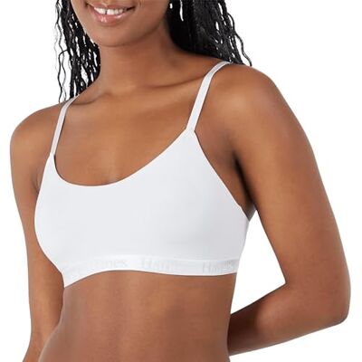 Hanes kvinnors original ultra supermjuk string-bralett, pullover-BH, rund hals, ogenomskinlig, vit, M, Vitt, M Hanes kvinnors original ultra supermjuk string-bralett, pullover-BH, rund hals, ogenomskinlig, vit, M, Vitt, M