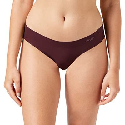 Sloggi Dam ZERO Feel Tanga EX underkläder, Vinröd, L Sloggi Dam ZERO Feel Tanga EX underkläder, Vinröd, L