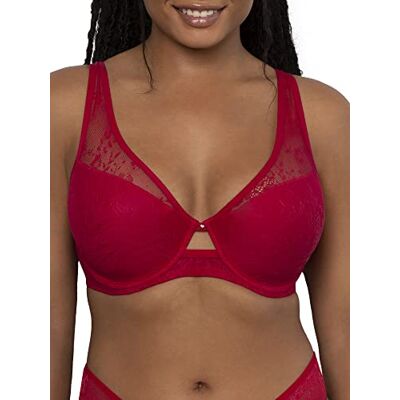 Smart & Sexy Dam Plunge BH i mesh, Utan röd (mjuk spets), 90B Smart & Sexy Dam Plunge BH i mesh, Utan röd (mjuk spets), 90B
