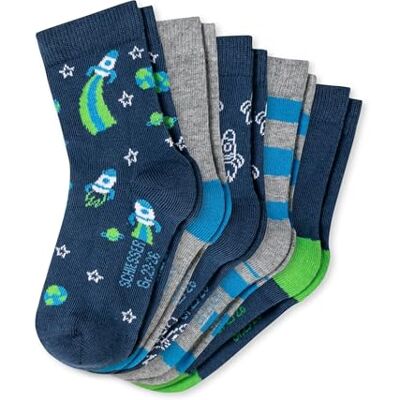Schiesser unisex barn Astronaut 5 Pack Kindersocken Strümpfe Jungen Strumpor Schiesser unisex barn Astronaut 5 Pack Kindersocken Strümpfe Jungen Strumpor