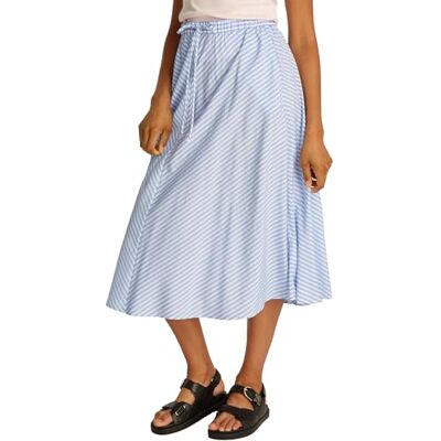 Tommy Hilfiger kvinnors CRINKLE VISCOSE MIX MIDI SKIRT WW0WW44549, vit, R36, Vit (flera stp/elfenbenssiden), 62 SE Tommy Hilfiger kvinnors CRINKLE VISCOSE MIX MIDI SKIRT WW0WW44549, vit, R36, Vit (flera stp/elfenbenssiden), 62 SE