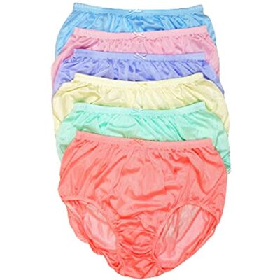 Generic Littledream Lot of 6 Vintage Size L Sheer Transparent Silk Nylon Panties Men Womens Full Cut Briefs Knicker Underwear Hips 36"-44" High Waist Granny Brief Mushroom Gusset Generic Littledream Lot of 6 Vintage Size L Sheer Transparent Silk Nylon Panties Men Womens Full Cut Briefs Knicker Underwear Hips 36"-44" High Waist Granny Brief Mushroom Gusset