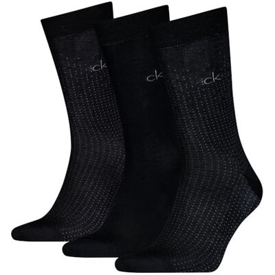 Calvin Giftbox Dropneedle Grid Classic Sock (3-pack), Svart, one size Calvin Giftbox Dropneedle Grid Classic Sock (3-pack), Svart, one size