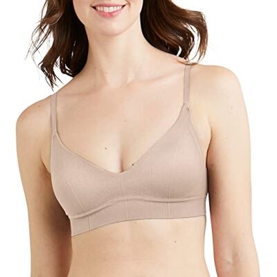 Maidenform M Rib Sömlös bralette för kvinnor, mjuk bygellös pullover-bh, konvertibla band, L Maidenform M Rib Sömlös bralette för kvinnor, mjuk bygellös pullover-bh, konvertibla band, L