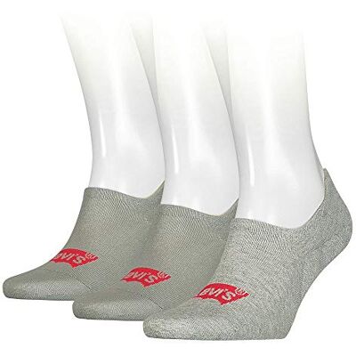 Levi's Unisex Footie strumpor (förpackning med 3), Mellangrå Melange, 39-42 EU Levi's Unisex Footie strumpor (förpackning med 3), Mellangrå Melange, 39-42 EU