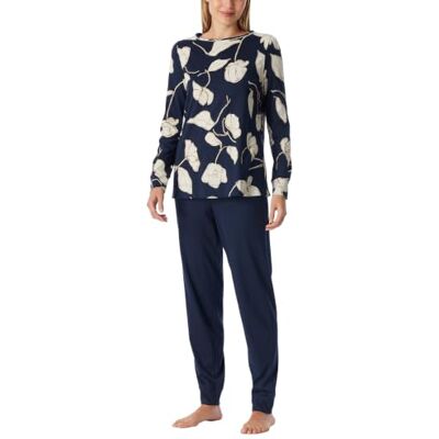 Schiesser Dampyjamas-set, lång bomull modal – nattkläder Schiesser Dampyjamas-set, lång bomull modal – nattkläder