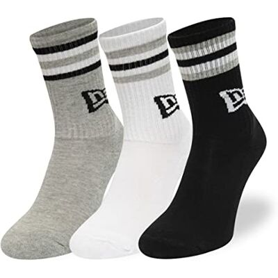 New Era Unisex Stripe Crew strumpor, svart, 43–46 New Era Unisex Stripe Crew strumpor, svart, 43–46