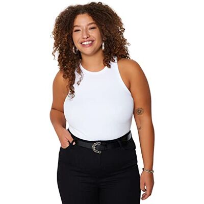 Trendyol Plus Size undertröja vit, 2XL, Vitt, XXL Plus Trendyol Plus Size undertröja vit, 2XL, Vitt, XXL Plus