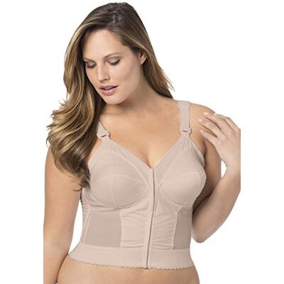 Exquisite Form 5107530 FULLY slimmande bygellös långlinje-bh med rygg- och hållningsstöd samt framknäppning., BEIgE, 105C Exquisite Form 5107530 FULLY slimmande bygellös långlinje-bh med rygg- och hållningsstöd samt framknäppning., BEIgE, 105C