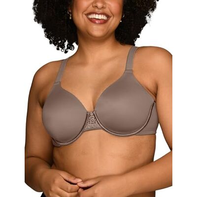 Vanity Fair Minimizer BH för kvinnor med ryggutjämning, minimerar bröstlinje upp till 3,8 cm, ej vadderade kupor upp till höjd, Fäste: valnöt, 90D Vanity Fair Minimizer BH för kvinnor med ryggutjämning, minimerar bröstlinje upp till 3,8 cm, ej vadderade kupor upp till höjd, Fäste: valnöt, 90D