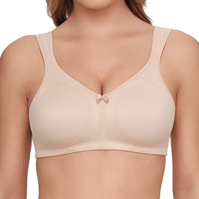 Susa avlastande bh dam utan bygel Topsy Plus I dambehåar med förformade duo-kupor I bra avlastning I underbar hudkänsla, Beige (Cappuccino 103), 85H Susa avlastande bh dam utan bygel Topsy Plus I dambehåar med förformade duo-kupor I bra avlastning I underbar hudkänsla, Beige (Cappuccino 103), 85H