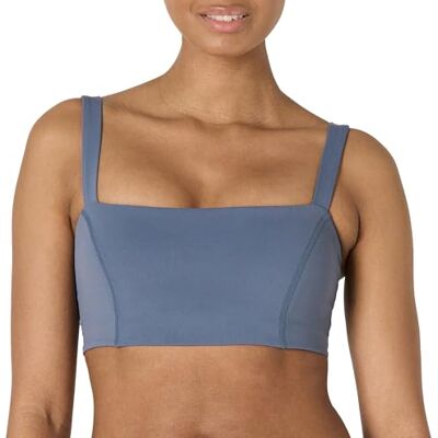 Amazon Essentials dam aktiv FormFlex Buttery mjukt ljus stöd bandeau sport-bh med justerbara remmar, Skiffergrå, M Amazon Essentials dam aktiv FormFlex Buttery mjukt ljus stöd bandeau sport-bh med justerbara remmar, Skiffergrå, M