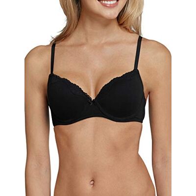 Schiesser Damen Bügel BH mit Schale und Spitze Pure Cotton Schiesser Damen Bügel BH mit Schale und Spitze Pure Cotton