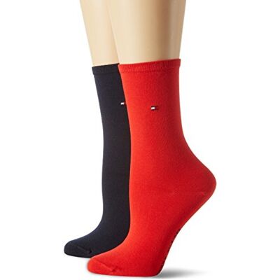 Tommy Hilfiger dam Th Women Casual 2p strumpor, tommy röd, 39-42 EU Tommy Hilfiger dam Th Women Casual 2p strumpor, tommy röd, 39-42 EU