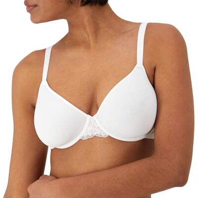 Bali Women's Breathe Modal T-Shirt, Breathable Lightweight Underwire Bra, Convertible Straps, White Bali Women's Breathe Modal T-Shirt, Breathable Lightweight Underwire Bra, Convertible Straps, White