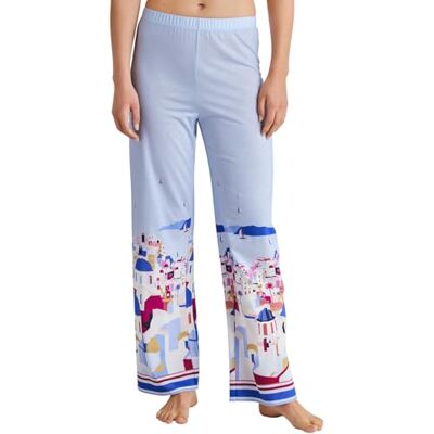 CALIDA Favourites byxor för kvinnor, med sidofickor, tillverkade av 100% supima bomull, Harmony Blue, 36-38 CALIDA Favourites byxor för kvinnor, med sidofickor, tillverkade av 100% supima bomull, Harmony Blue, 36-38