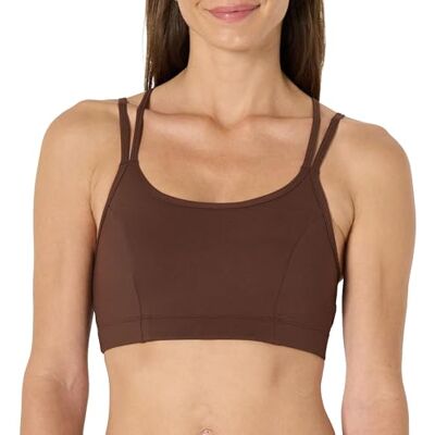 Amazon Essentials kvinnors aktiv total tåg lätt stöd rem rygg gym träning sport bh, Rik hassel, M Amazon Essentials kvinnors aktiv total tåg lätt stöd rem rygg gym träning sport bh, Rik hassel, M