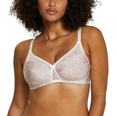 Sans Complexe Complice BH, transparent dam, Taupe grafisk utskrift, 90E Sans Complexe Complice BH, transparent dam, Taupe grafisk utskrift, 90E