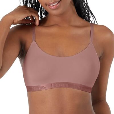 Hanes kvinnors original ultra supermjuk string-bralett, pullover-BH, rund hals, Earth Tan, M Hanes kvinnors original ultra supermjuk string-bralett, pullover-BH, rund hals, Earth Tan, M