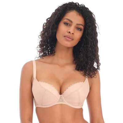 Freya Signature vadderad behå med bygel för dam, Naturlig färg/beige, 65E Freya Signature vadderad behå med bygel för dam, Naturlig färg/beige, 65E